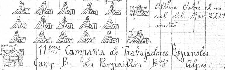 dibujo de la Compañía 11 en el Parpaillon -colección personal